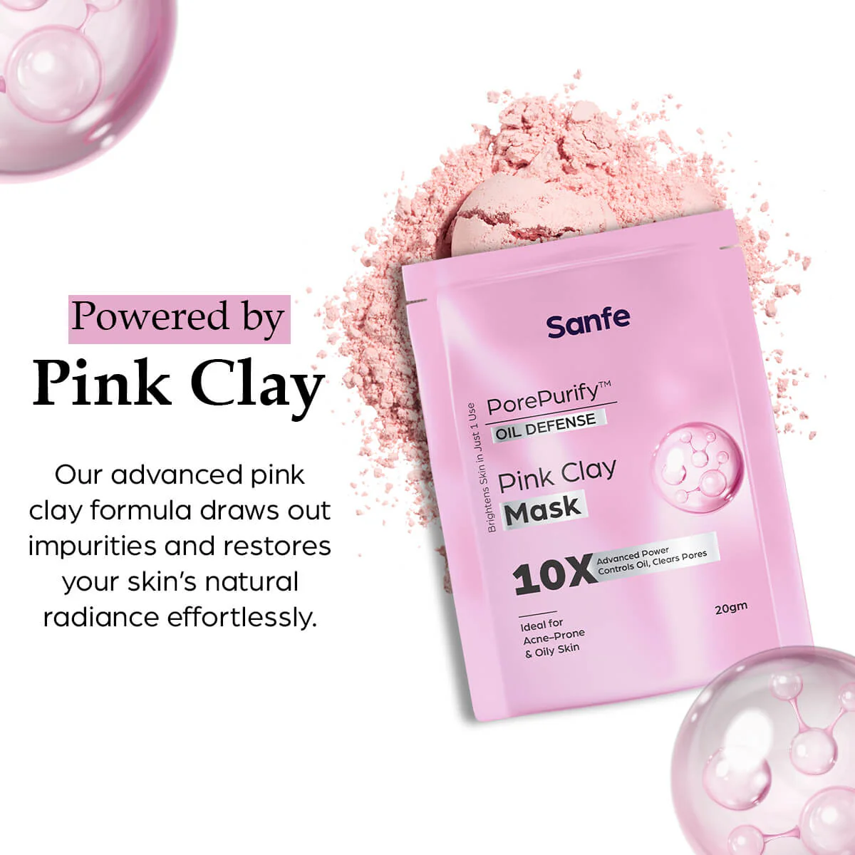 PorePurify™ Oil Defense Pink Clay Mask (Pack of 6) - Image 3