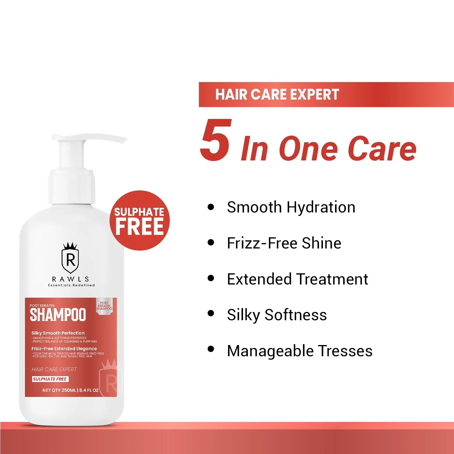 Post Keratin Hair Shampoo for Frizzy Hair - 250 ml - Image 6