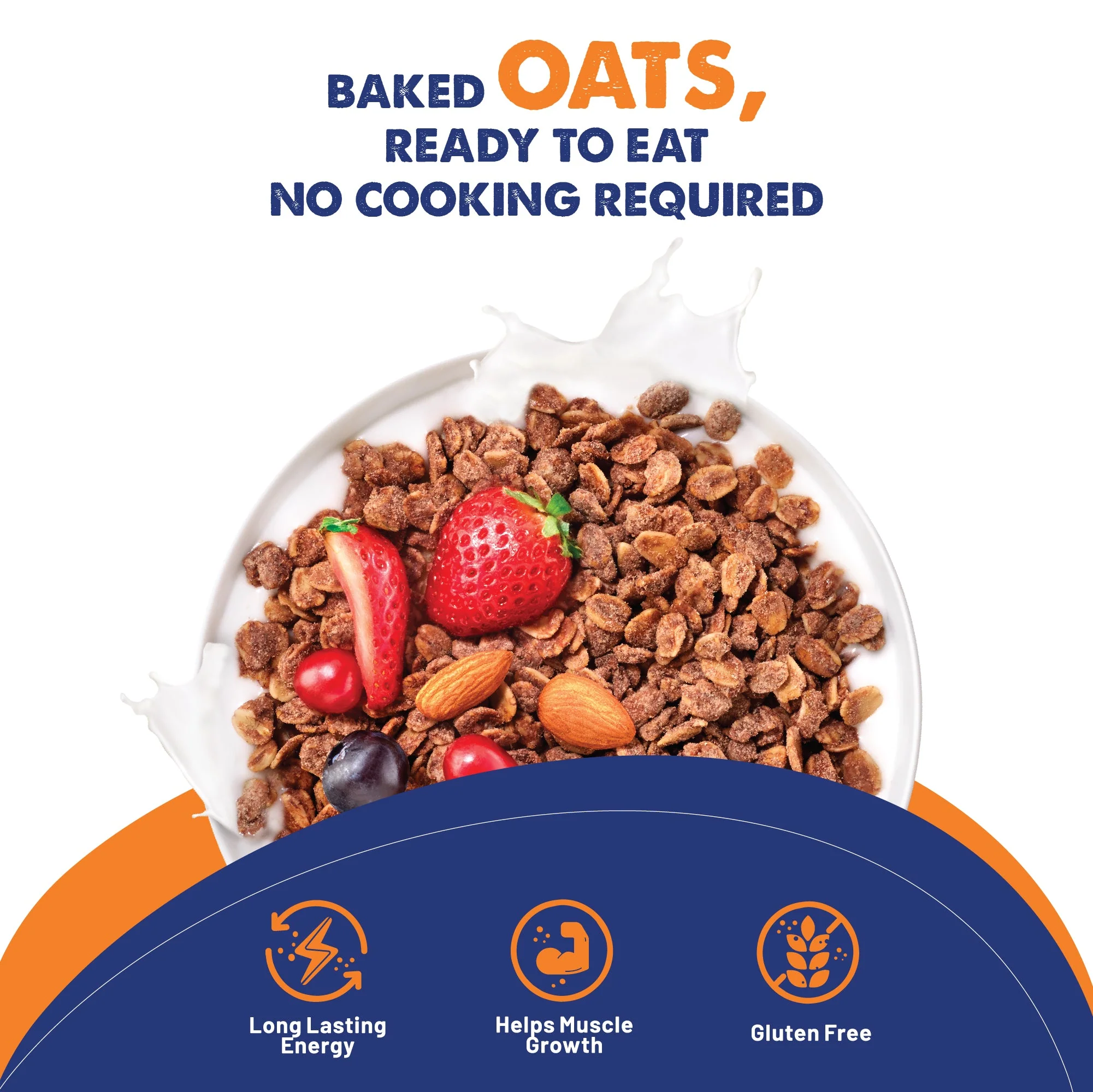 Power Oats | Peanut Butter Chocolate Flavor | No Cooking Required - Ready To Eat | 0 Added Sugar - Image 3