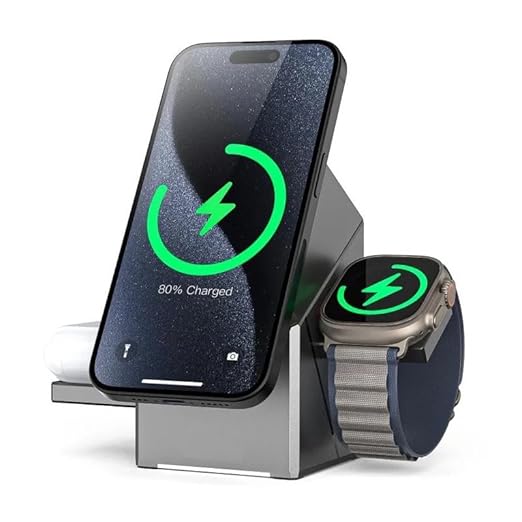 PowerCharge Wireless Charger for iPhone | Fast Charging Adaptor- Brushed Silver - Image 2