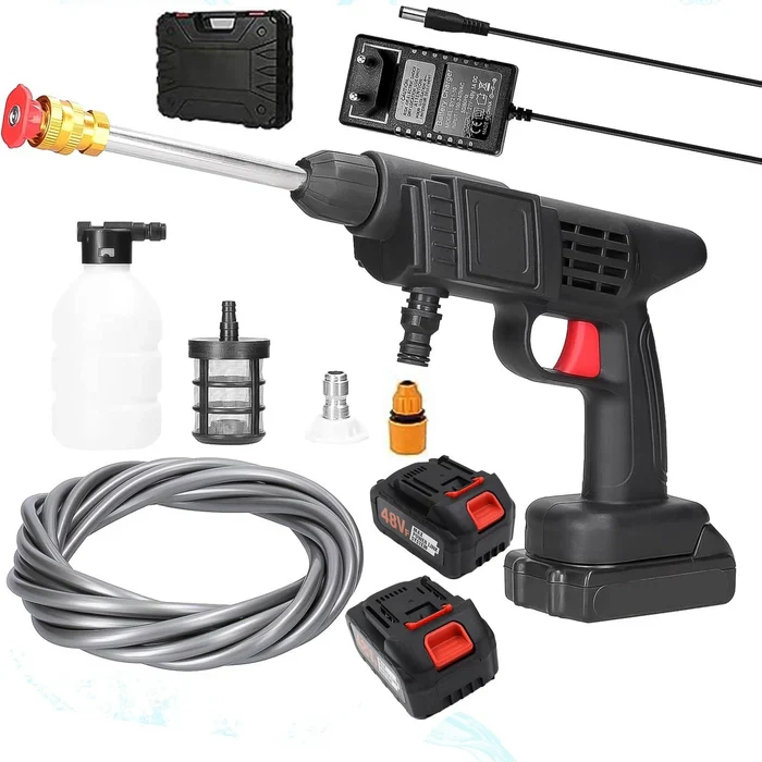 PowerJet: Cordless 48V High-Pressure Car Washer with 12,000mAh Dual Battery, Adjustable Nozzle & 5M Hose for Bike & Car Cleaning - Image 10