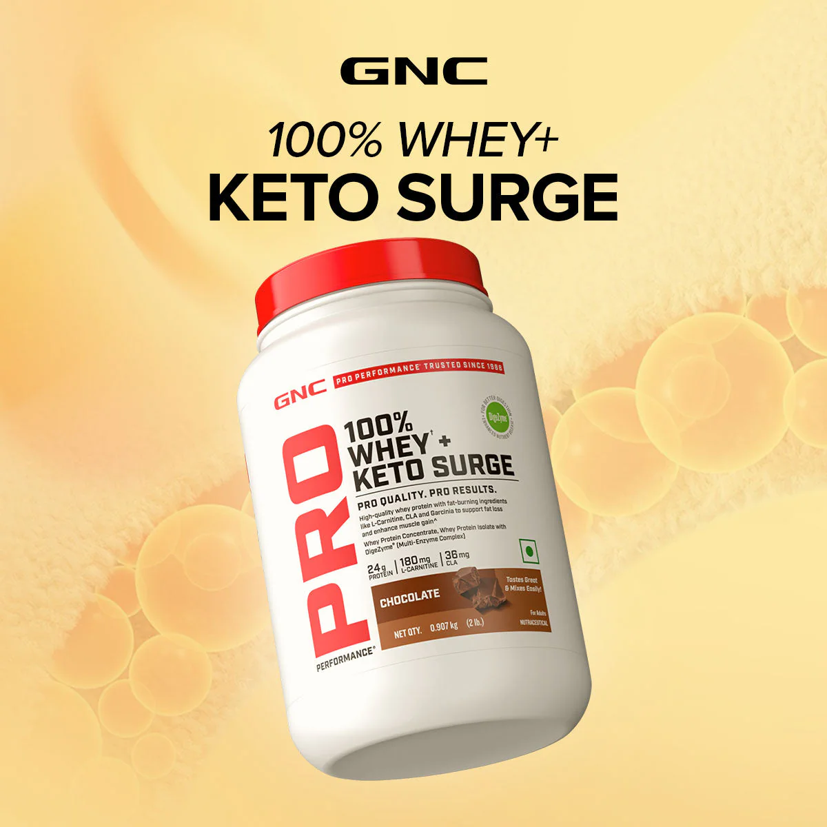 PP 100% WHEY KETO SURGE – CHOCOLATE 907G - Image 2
