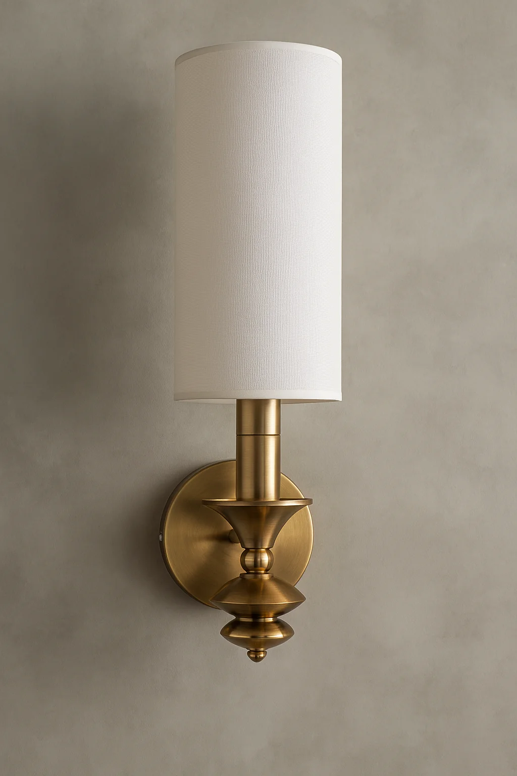 Premium Brass Wall Light with White Fabric Shade - Image 6