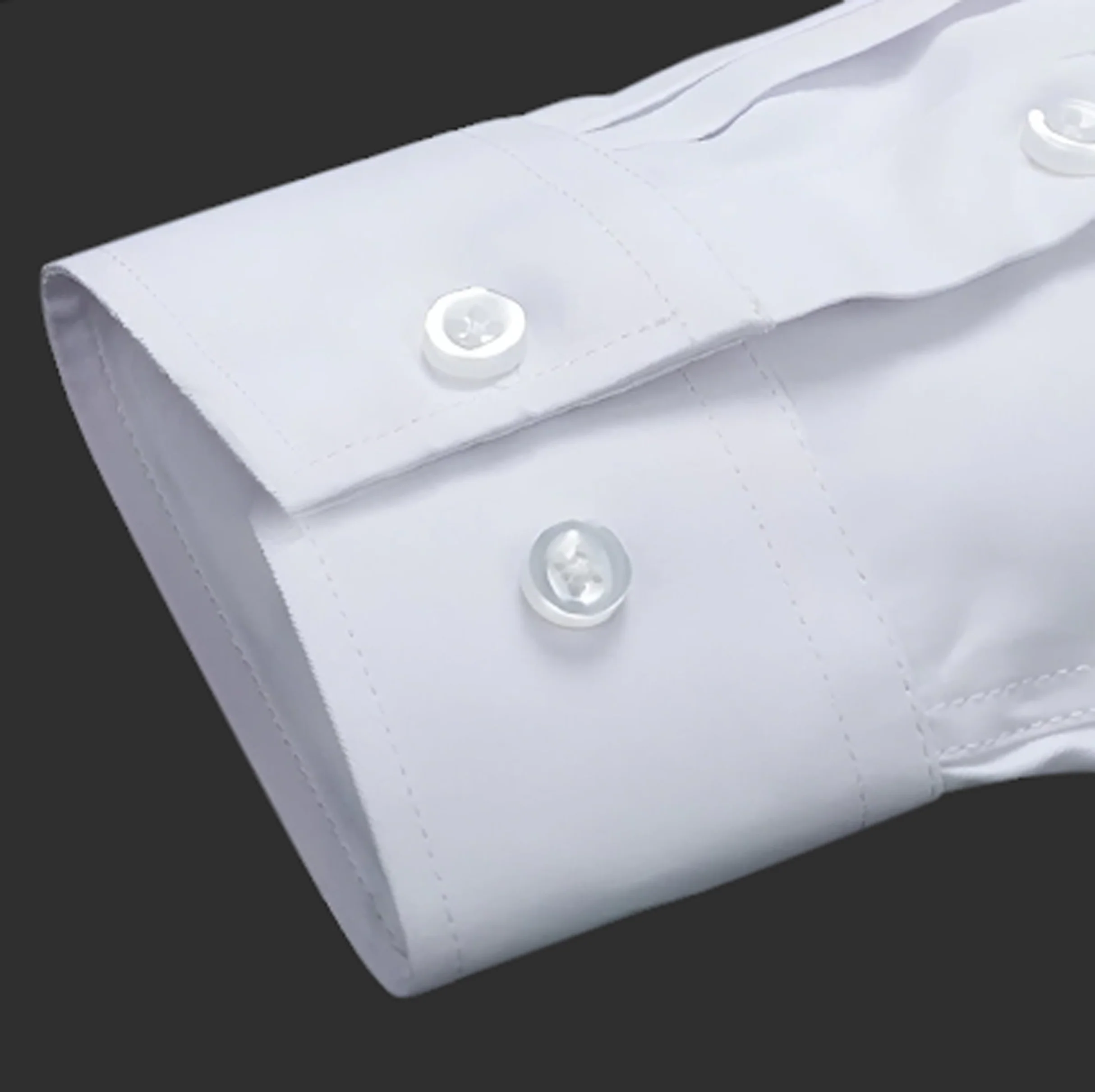 Premium Cotton Solid Shirt for Man (White) - Image 5