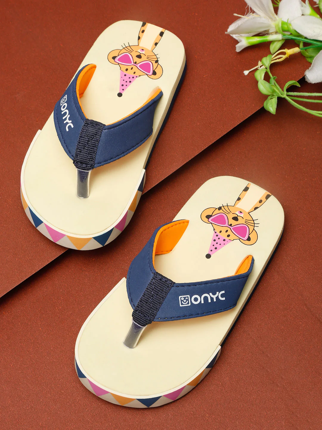 Premium Leo V-Shape Flipflops - Beige (Unisex) - Image 21