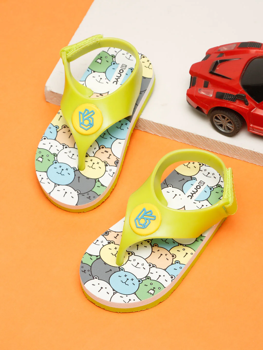Premium Pumpkin Candy Flip-flops - Lime Green (Boys) - Image 47