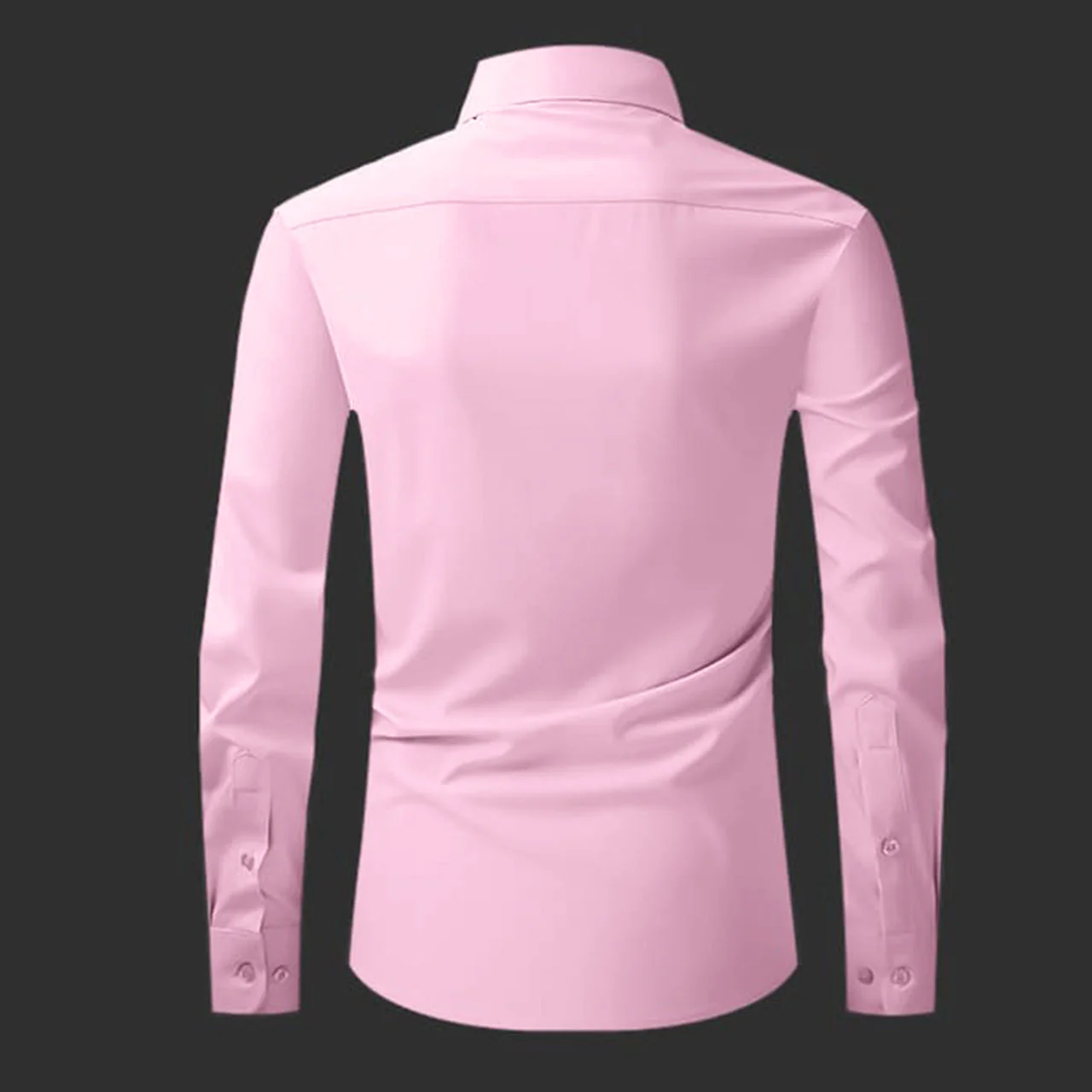 Premium Satin Solid Shirt for Man (Light Pink) - Image 3