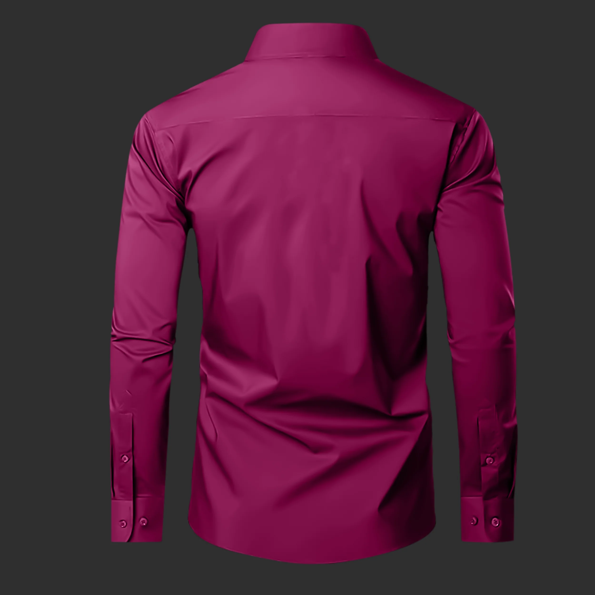 Premium Satin Solid Shirt for Man (Maroon) - Image 3