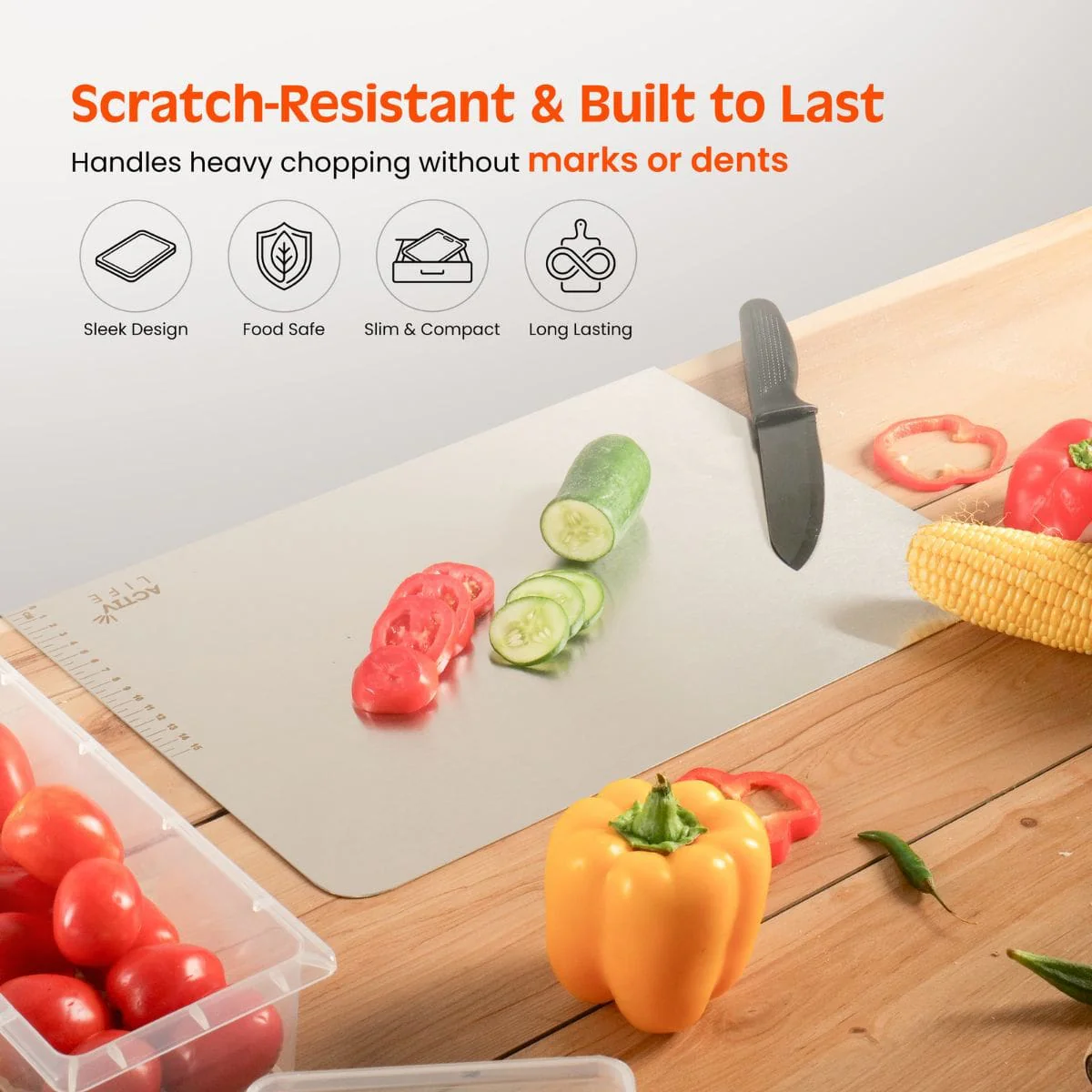 Premium Stainless Steel Kitchen Chopping Board - Image 5