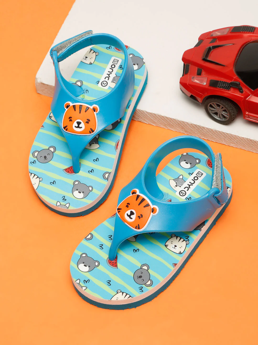 Premium Tiger Candy Flip-flops -  Sky Blue (Boys) - Image 205