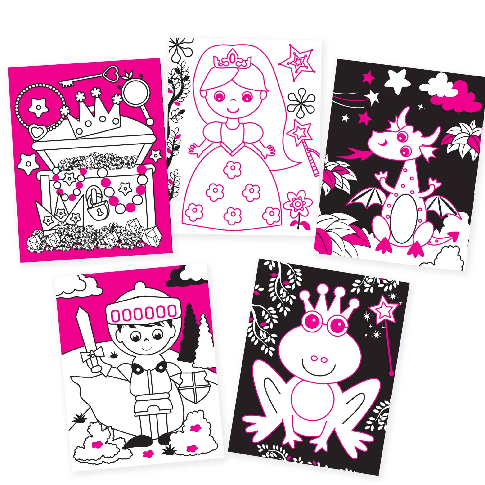 Princess Neon Colouring World Book for Kids Age 4 - 7  years with Neon Pens - Image 5