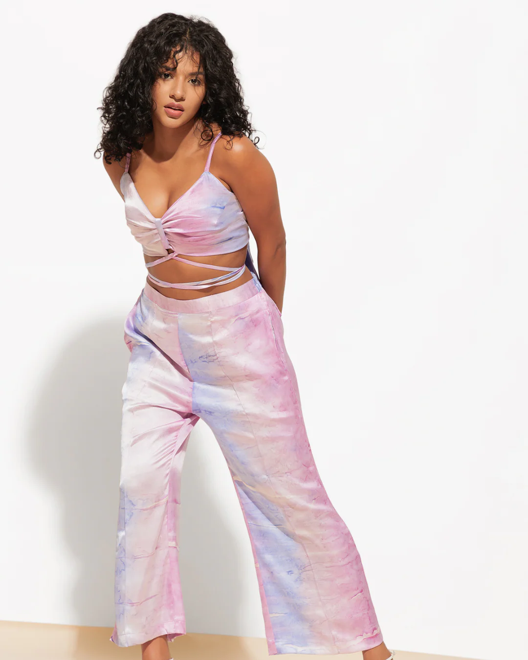 Printed Cami 2 Piece Coord set Top With High Waist Pants - Image 9