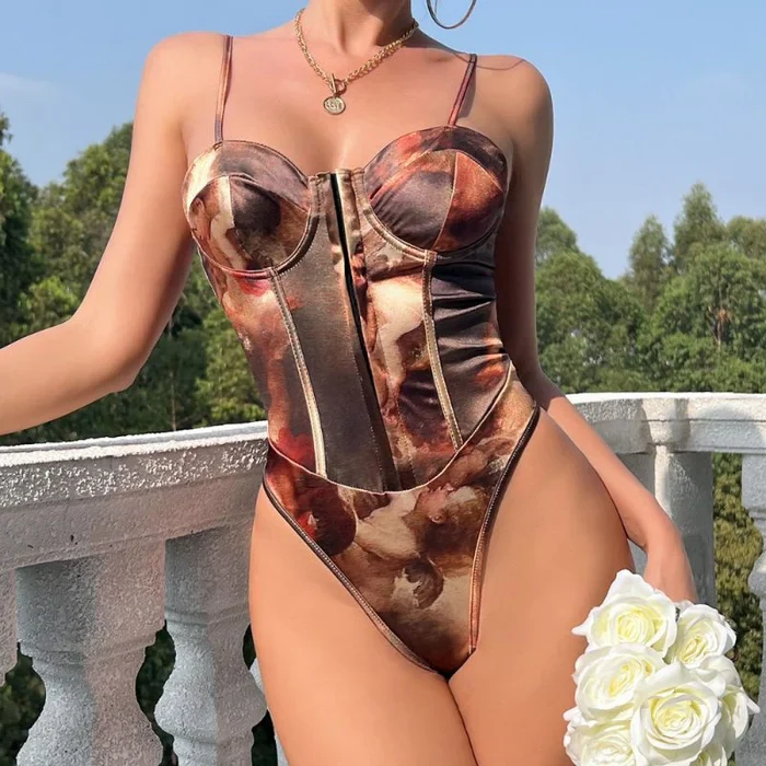 Printed Corset Leotard - Image 5
