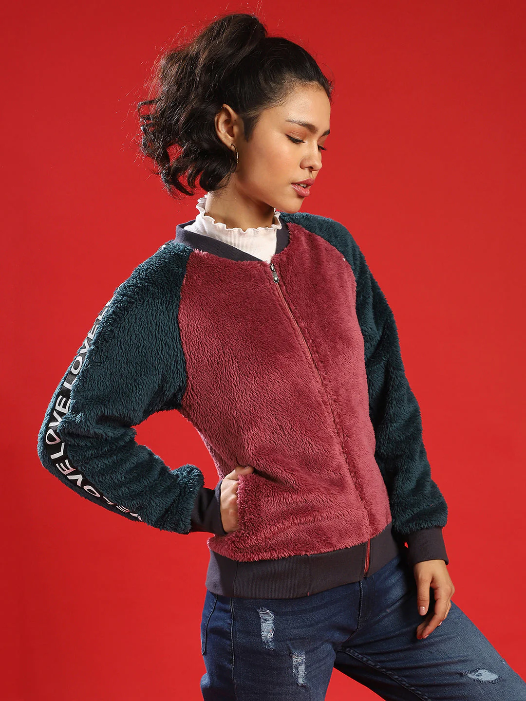 Printed Fur Jacket - Image 4
