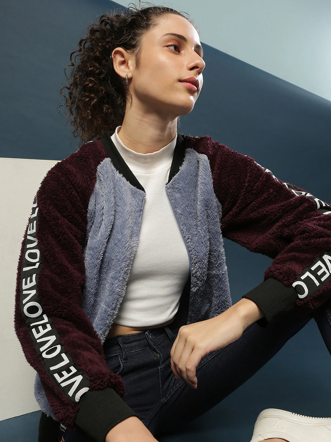 Printed Fur Jacket