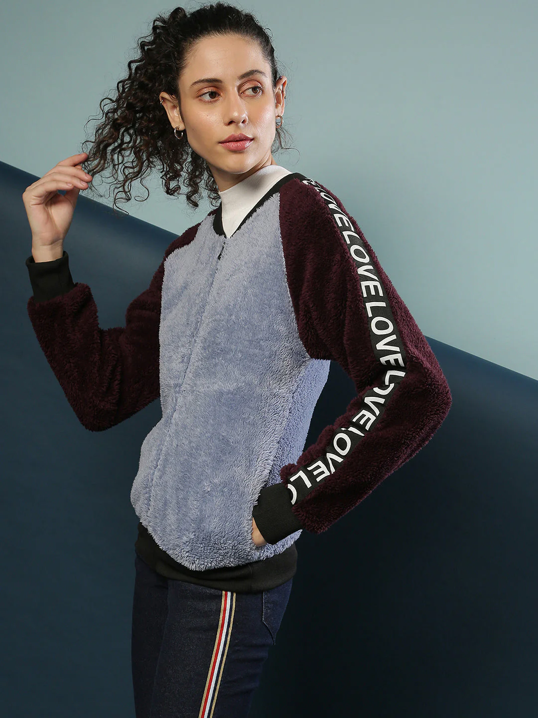 Printed Fur Jacket - Image 2
