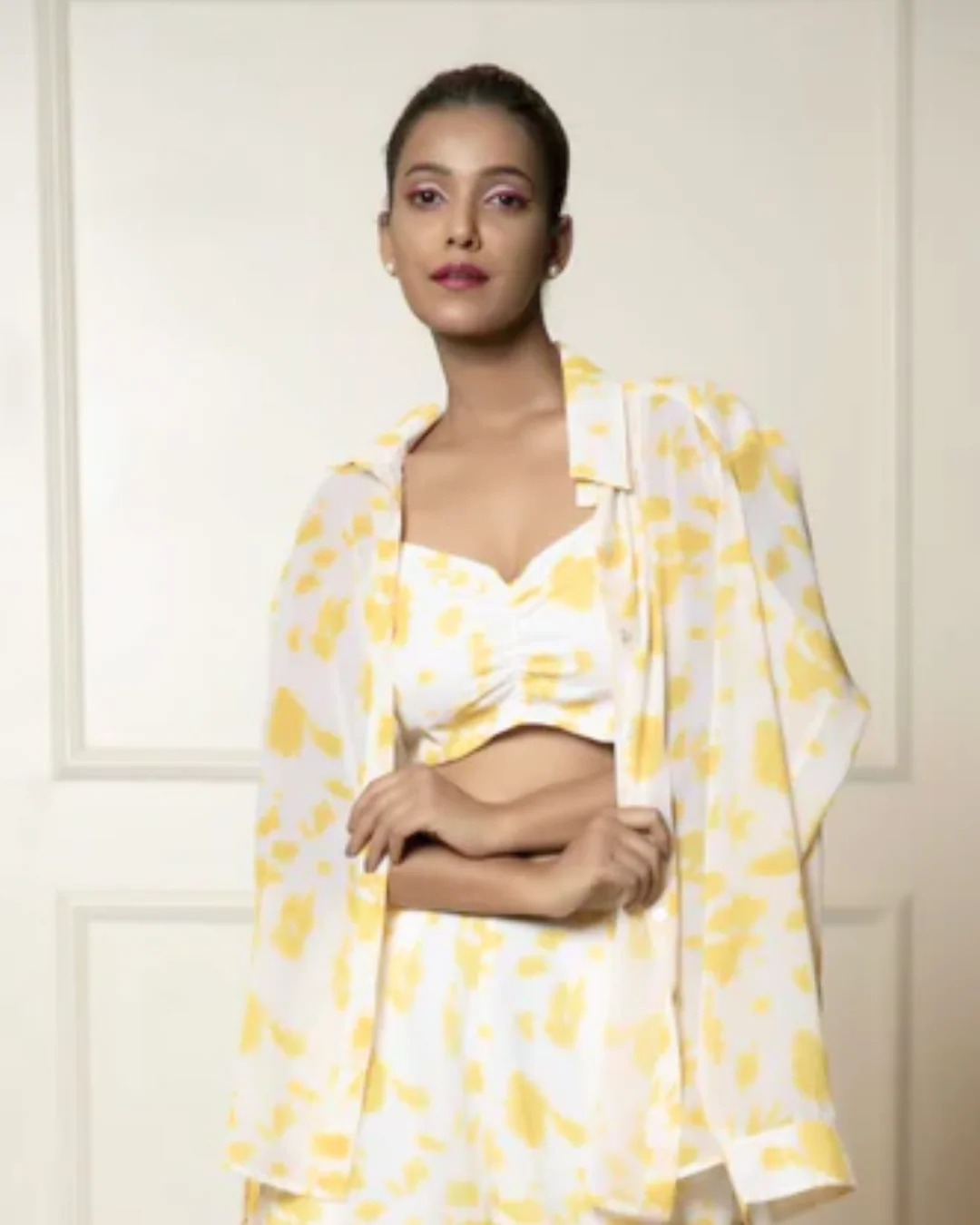 Printed Long Sleeves Georgette Shirt - Image 3