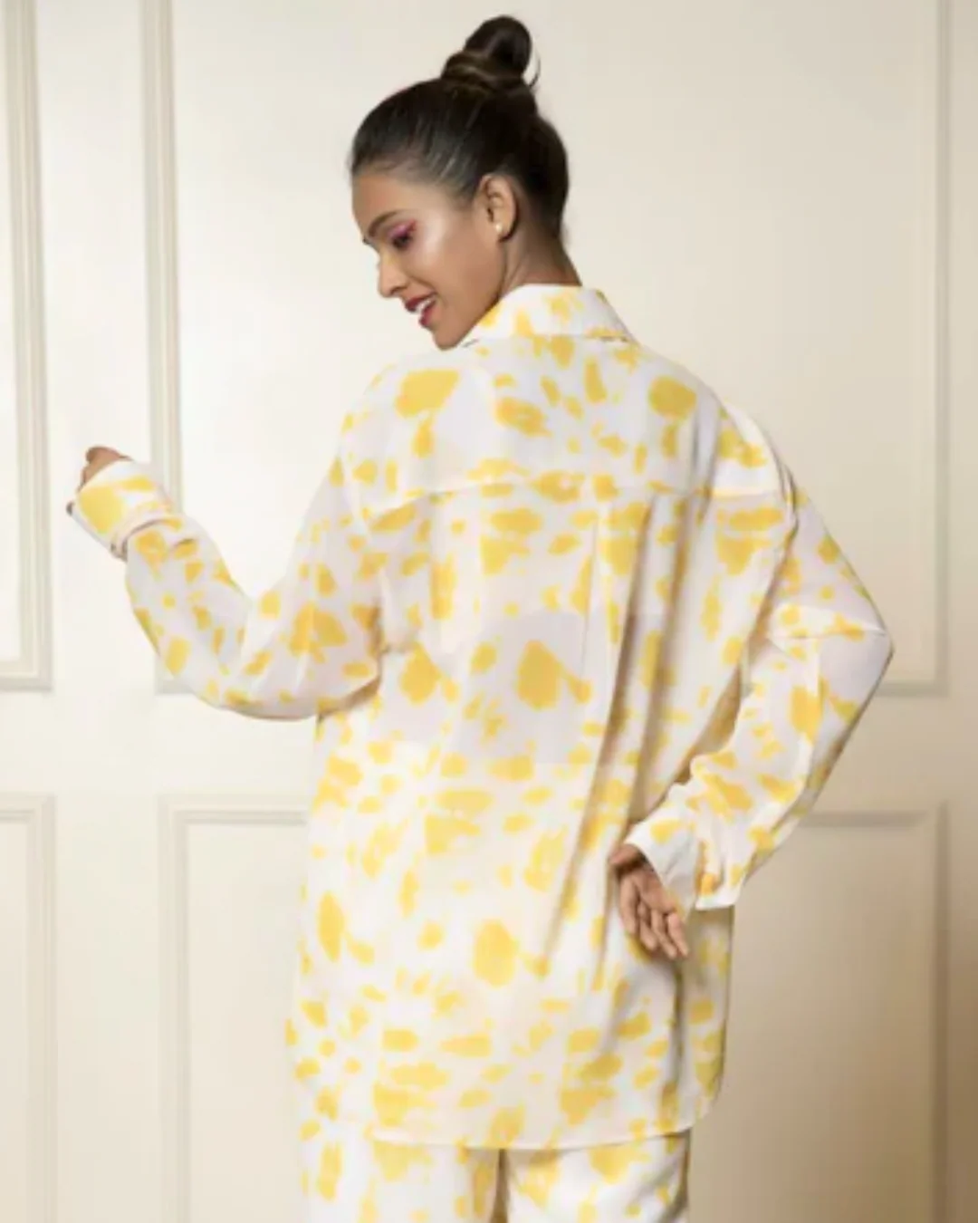 Printed Long Sleeves Georgette Shirt - Image 8