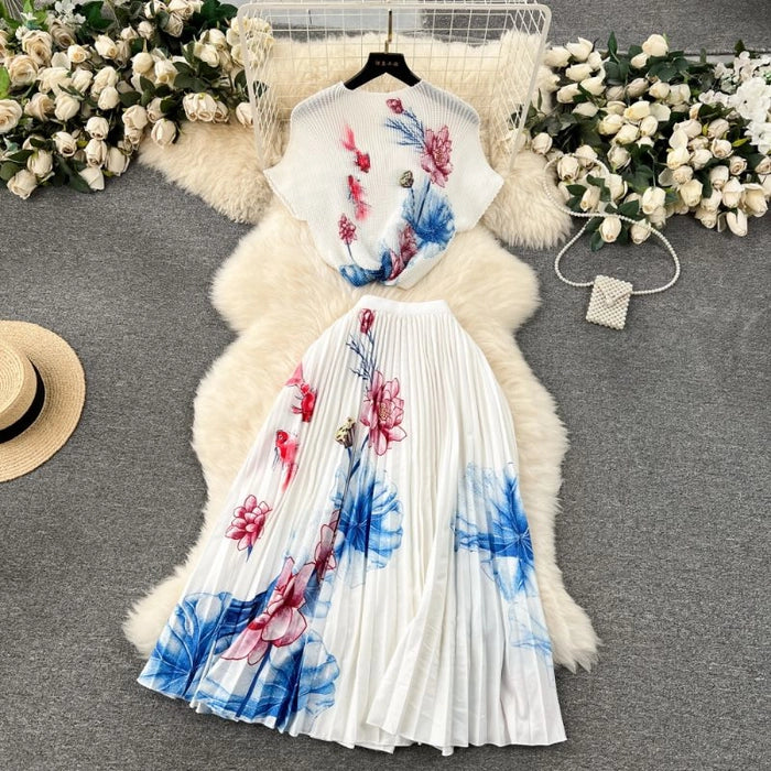 Printed Skirt Co-ord Set - Image 7