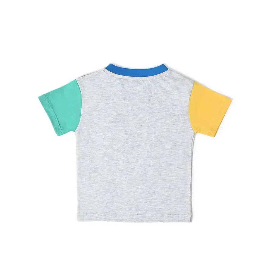Printed Tee And Shorts Set For Baby Boys - Image 3