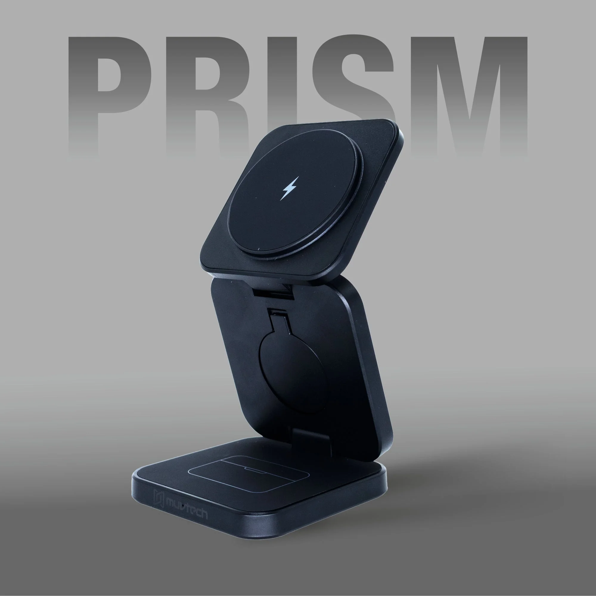 PRISM 3-in-1 Wireless Charger 15W Magnetic  Charging for iPhone, Airpod, iWatch & Magnetic Charging Support Devices - Image 2