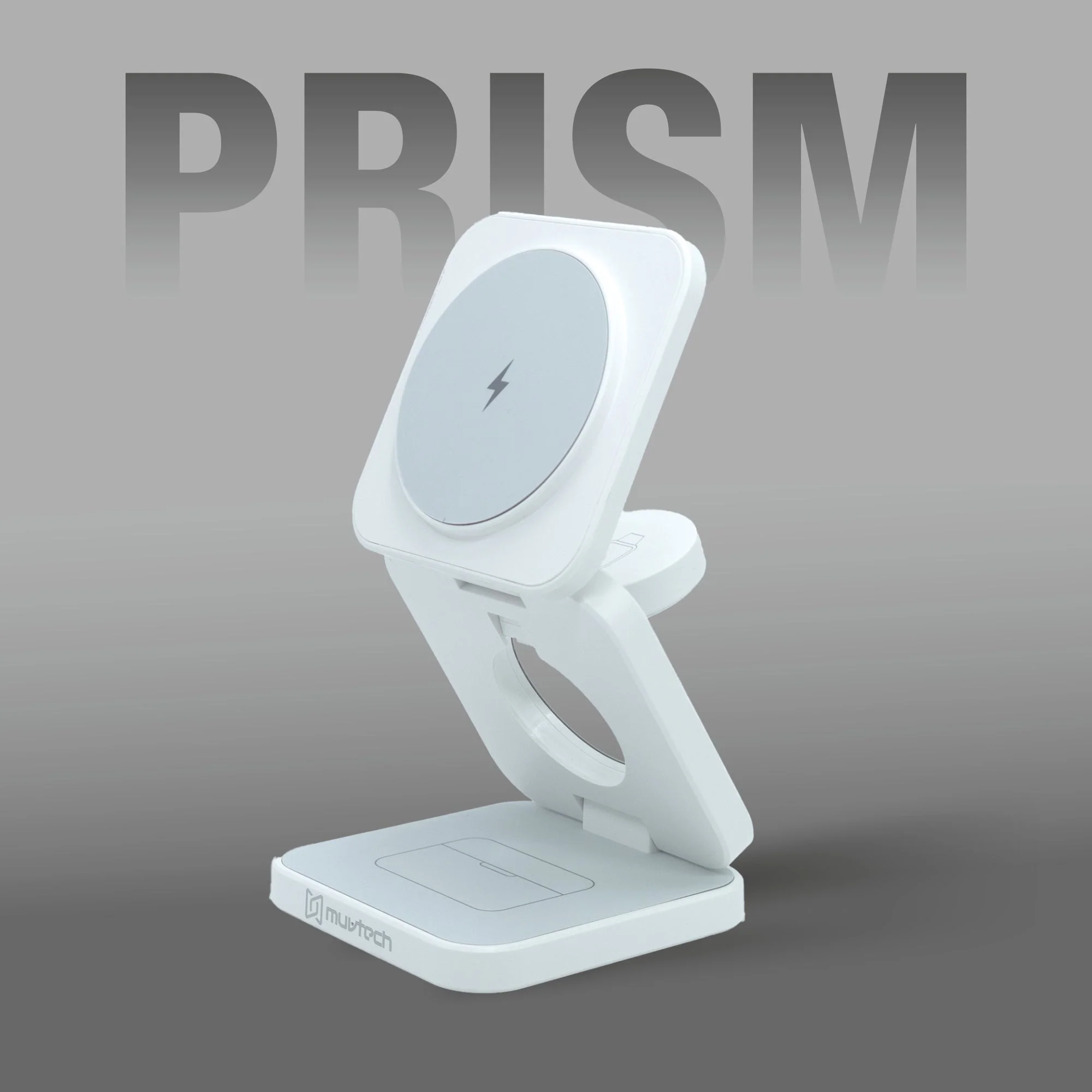 PRISM 3-in-1 Wireless Charger 15W Magnetic  Charging for iPhone, Airpod, iWatch & Magnetic Charging Support Devices - Image 6