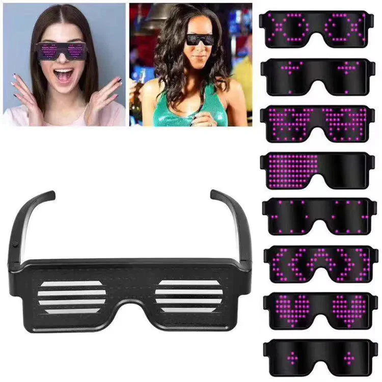Programmable LED Pixel Glasses Bluetooth Customizable Multicolored Led Pixel Goggle 1 pc - Image 5