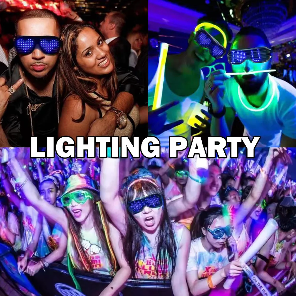 Programmable LED Pixel Glasses Bluetooth Customizable Multicolored Led Pixel Goggle 1 pc - Image 7