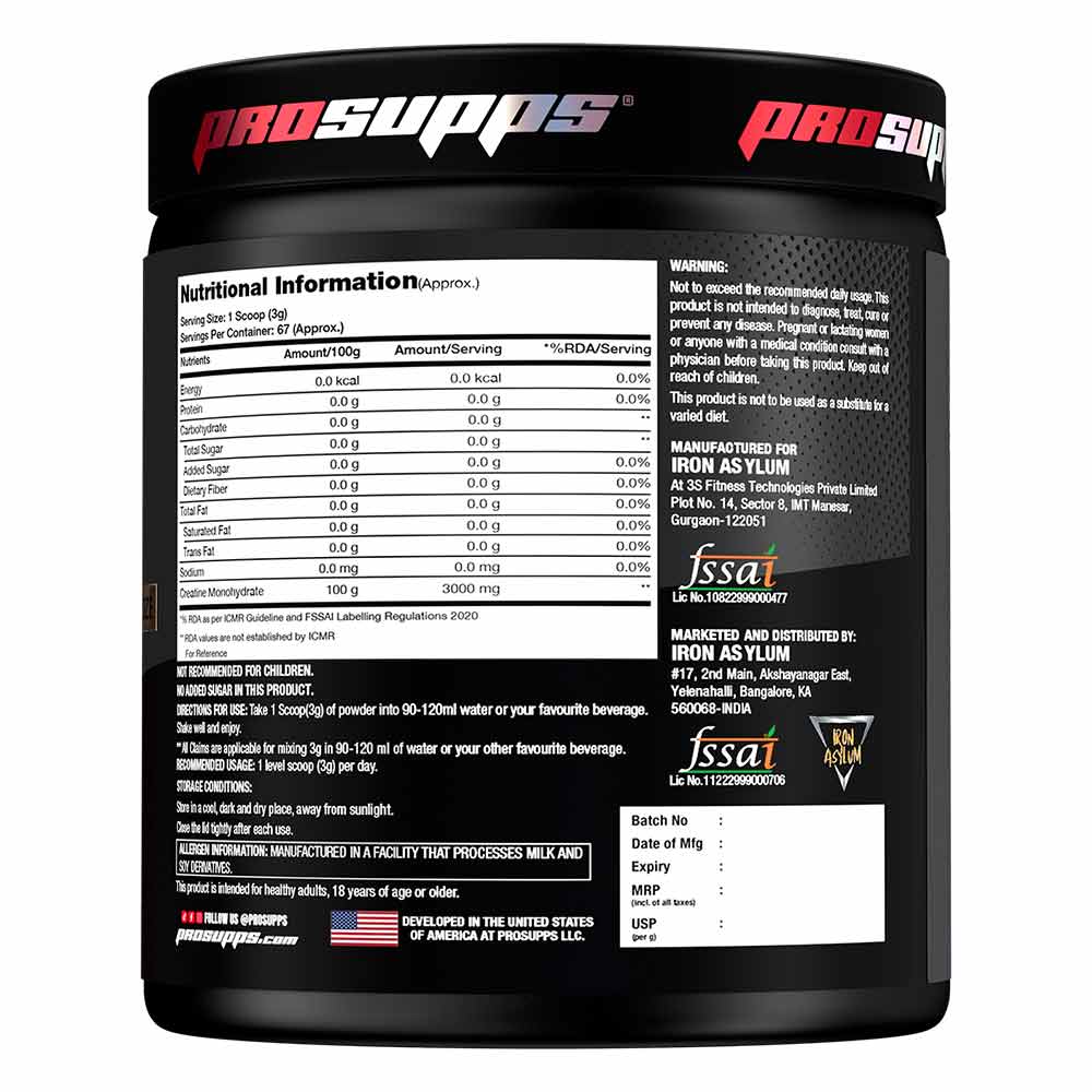 ProSupps Creatine Monohydrate, 200 g 67 Servings - Image 2