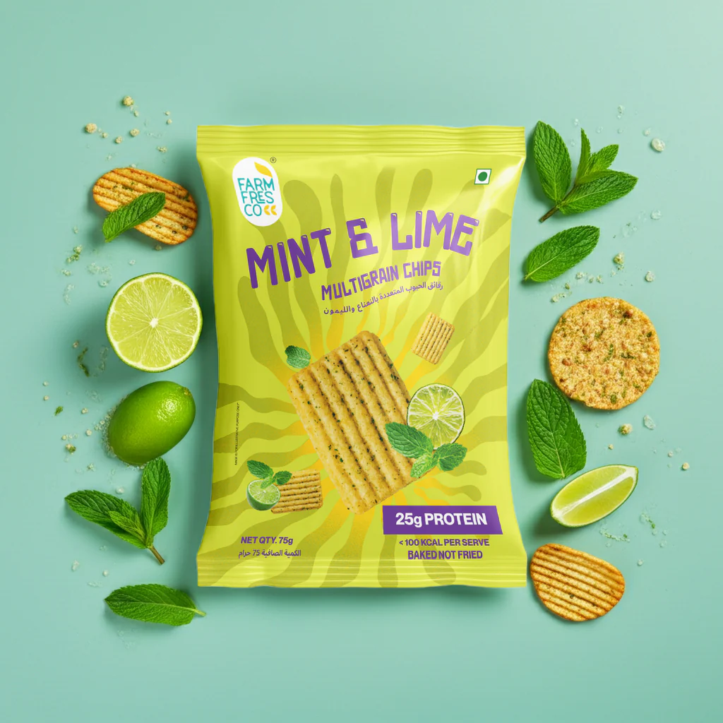 Protein Multigrain Chips Combo – Mint & Lime + Chilly Chataka (4 Packs x 75g each) - Image 4