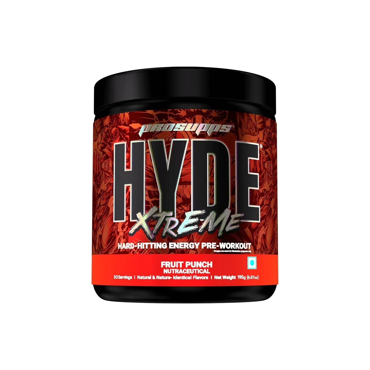 PS PROSUPPS Hyde Xtreme- Hard Hitting Energy Pre Workout  | Caffeine, Beta-Alanine, Creatine Hcl, L-Arginine | For Muscle Pump, Vascularity|30 Servings, Powder, 195 grams - Image 11