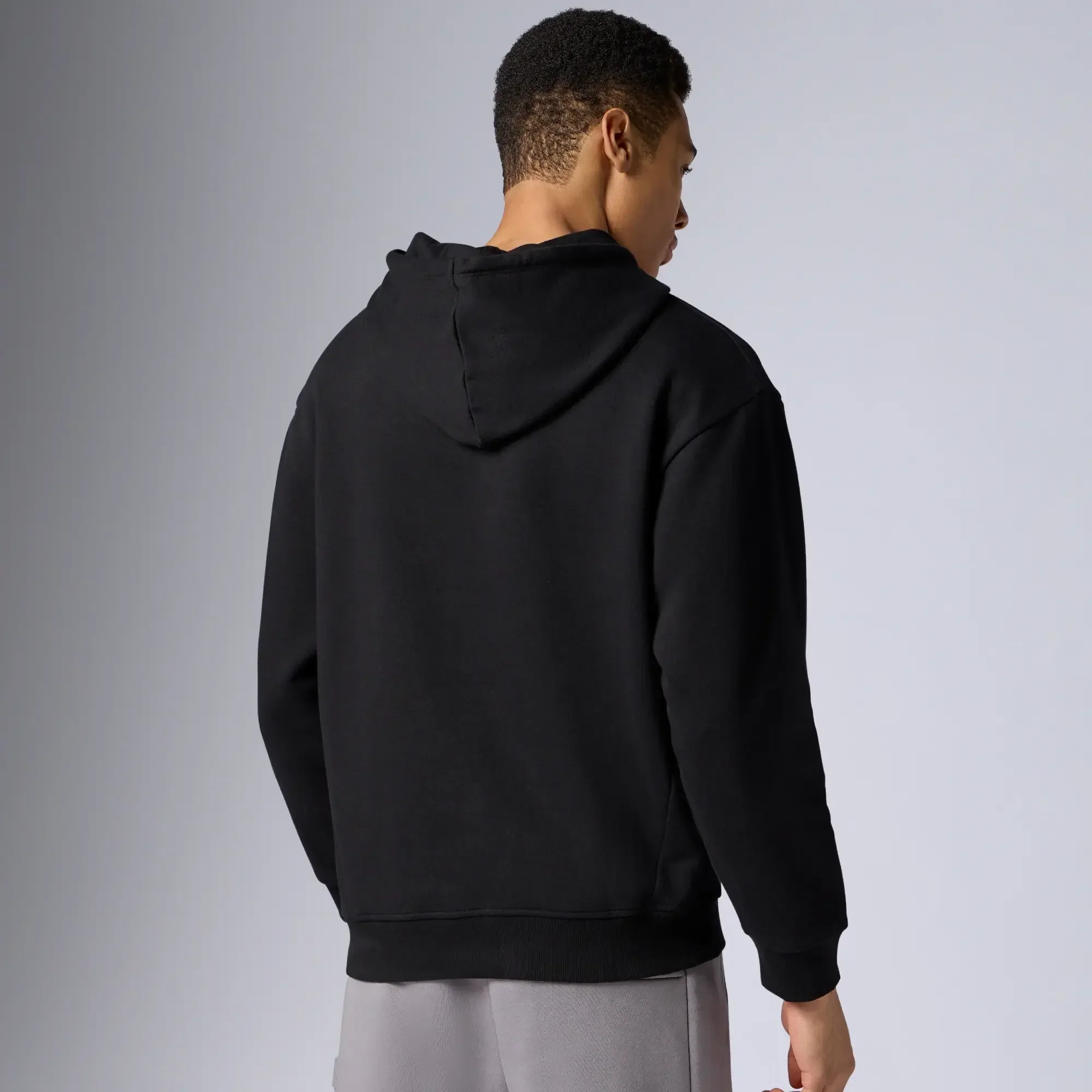 Pulse French Terry Cotton Blend Hoodies Pitch Black - Image 5