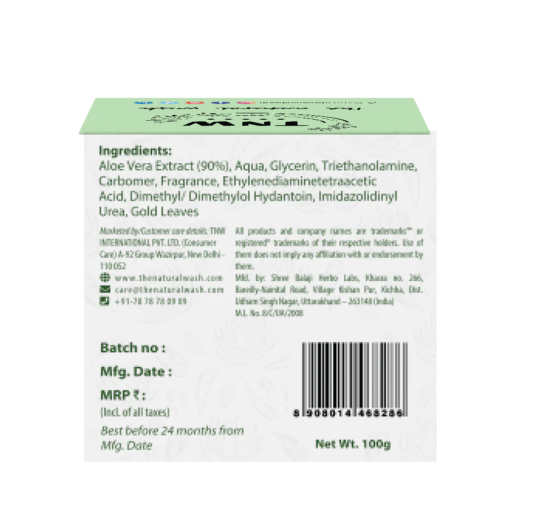 Pure Aloe Vera Gold Gel (With 90% Aloe Vera & 24 Carat Gold Leaves) (Stock Clearance) - Image 6