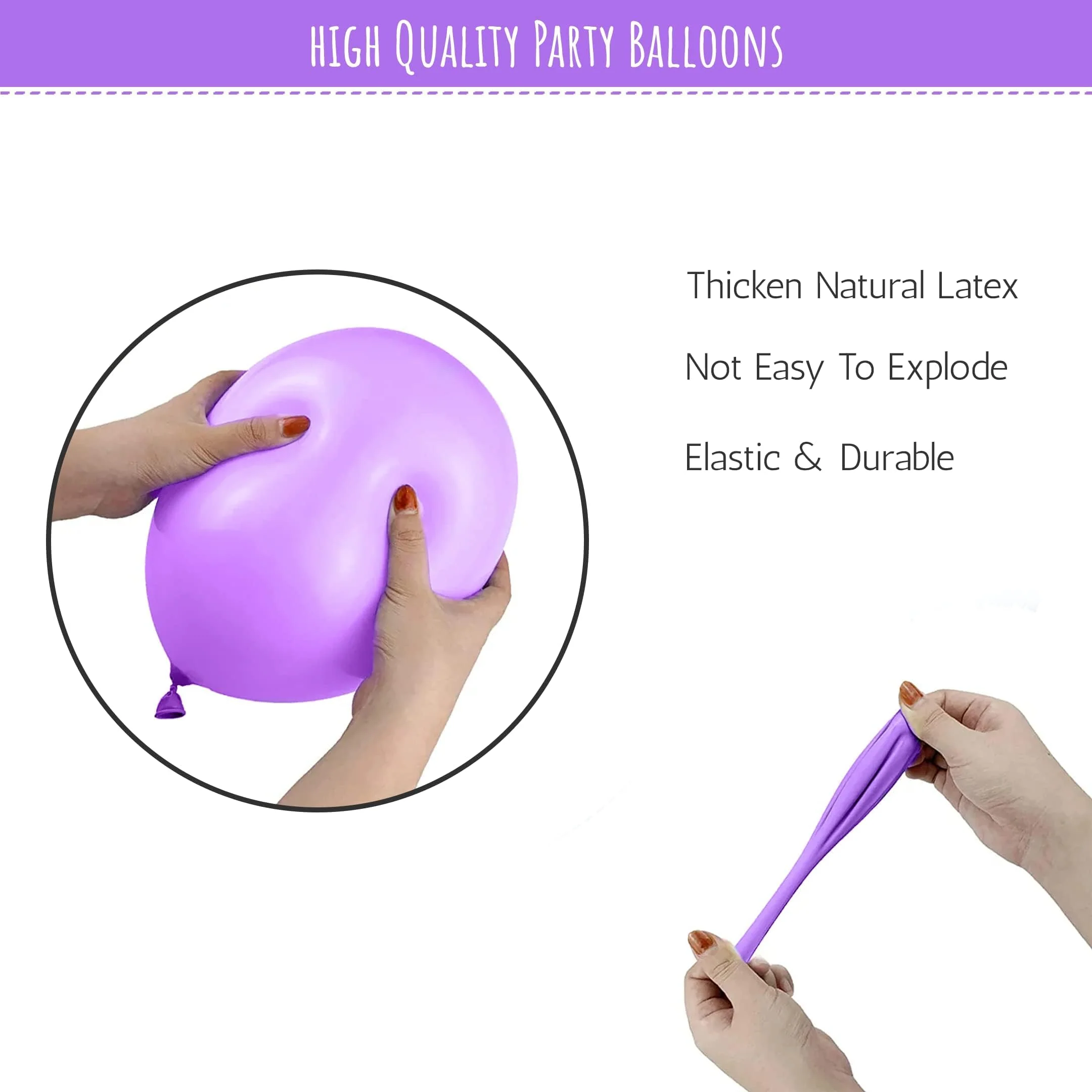 Purple Balloons for Decoration - 50 pcs - Image 5