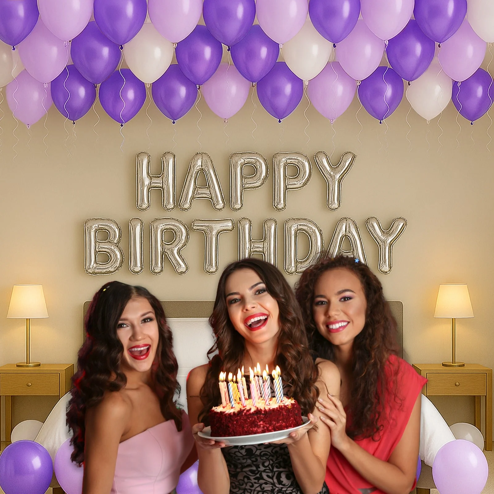 Purple Birthday DIY Decoration Kit - Image 4