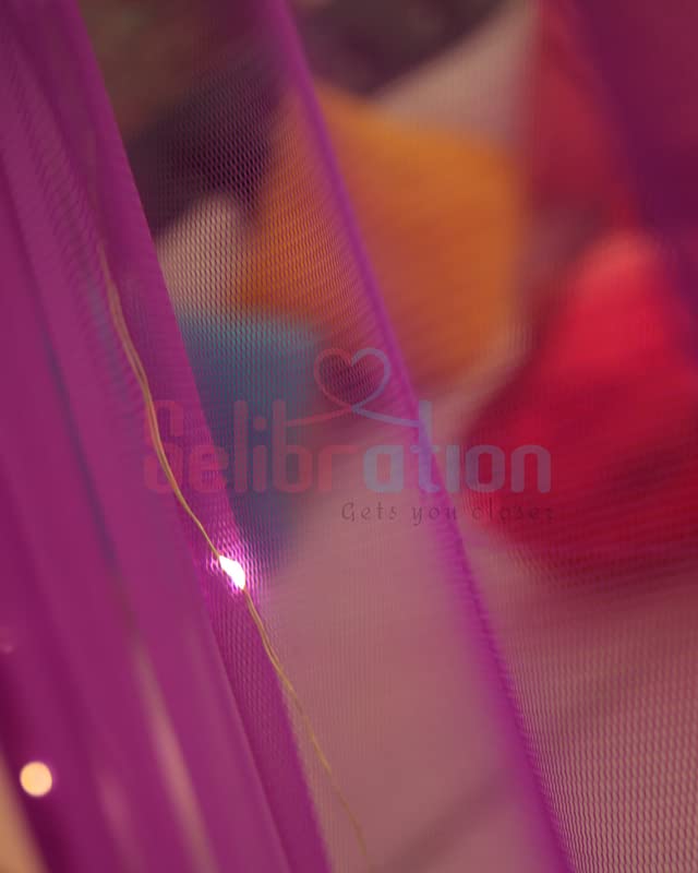 Purple Decoration Net Cabana Tent Cloth  (With 10M Led Light) - Image 5
