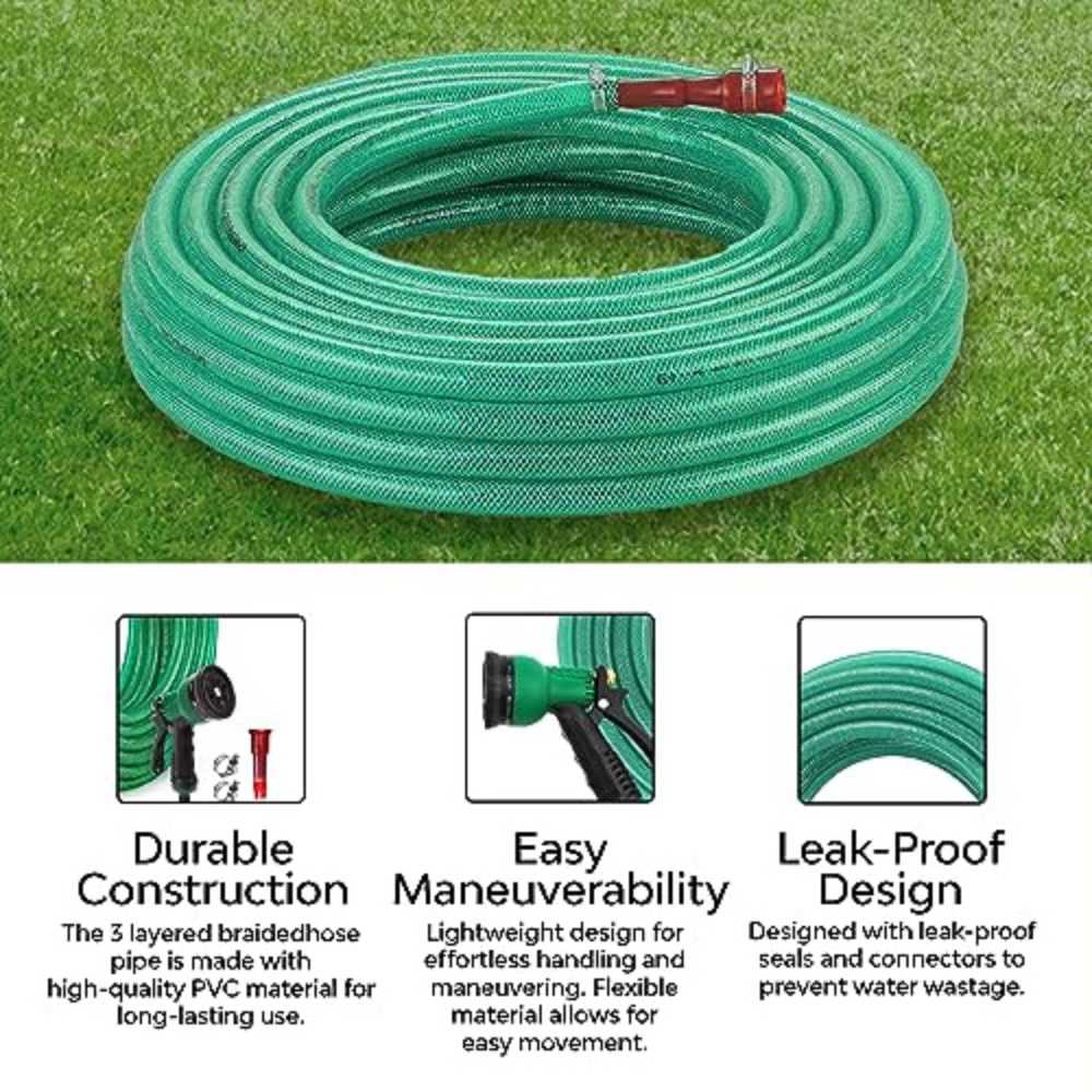 Pvc Super Braided Hose Pipe With Connector & Clamps - Image 12