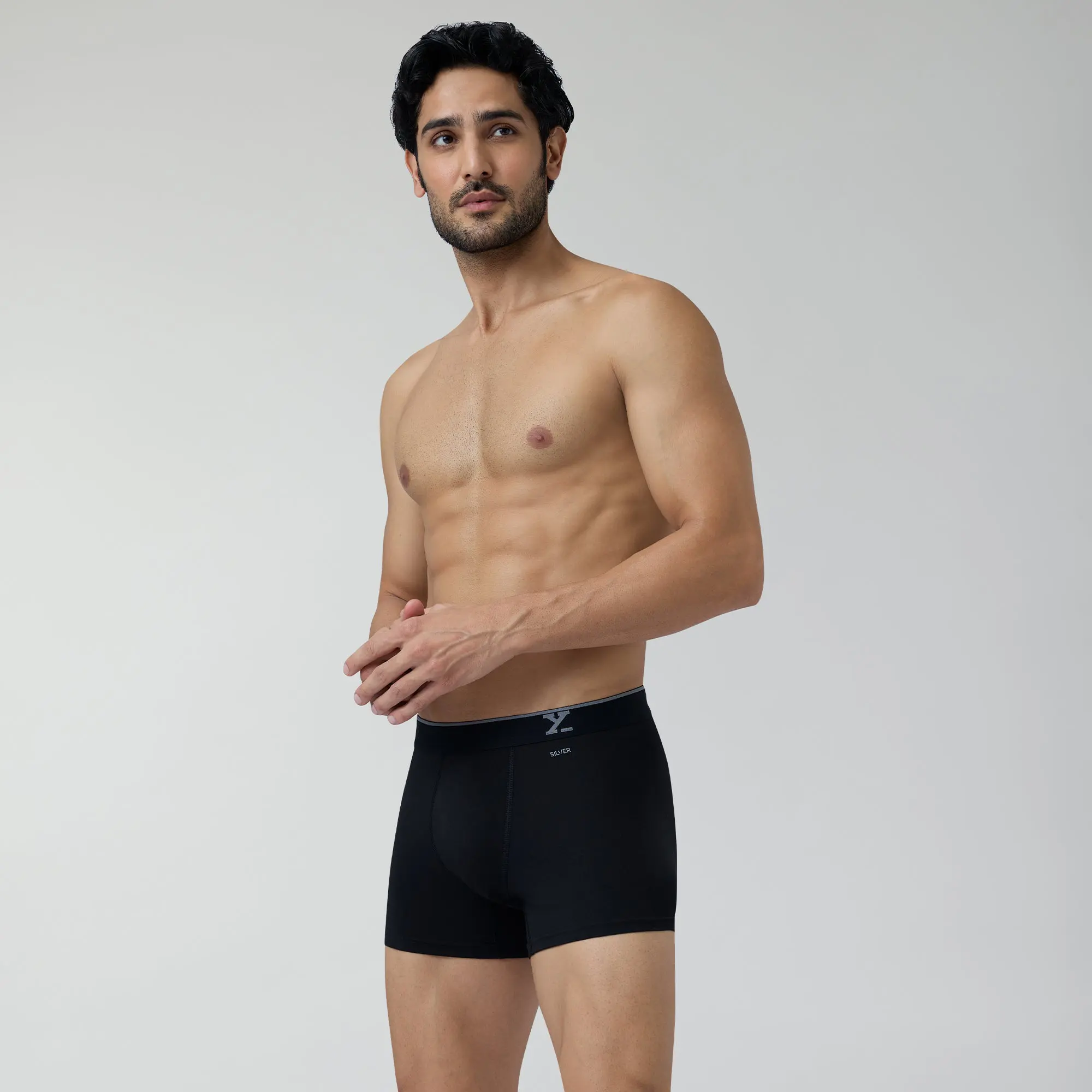 Quad Aero Traq Cotton Trunks Blue Black Bold Burgundy (Pack of 6) - Image 4
