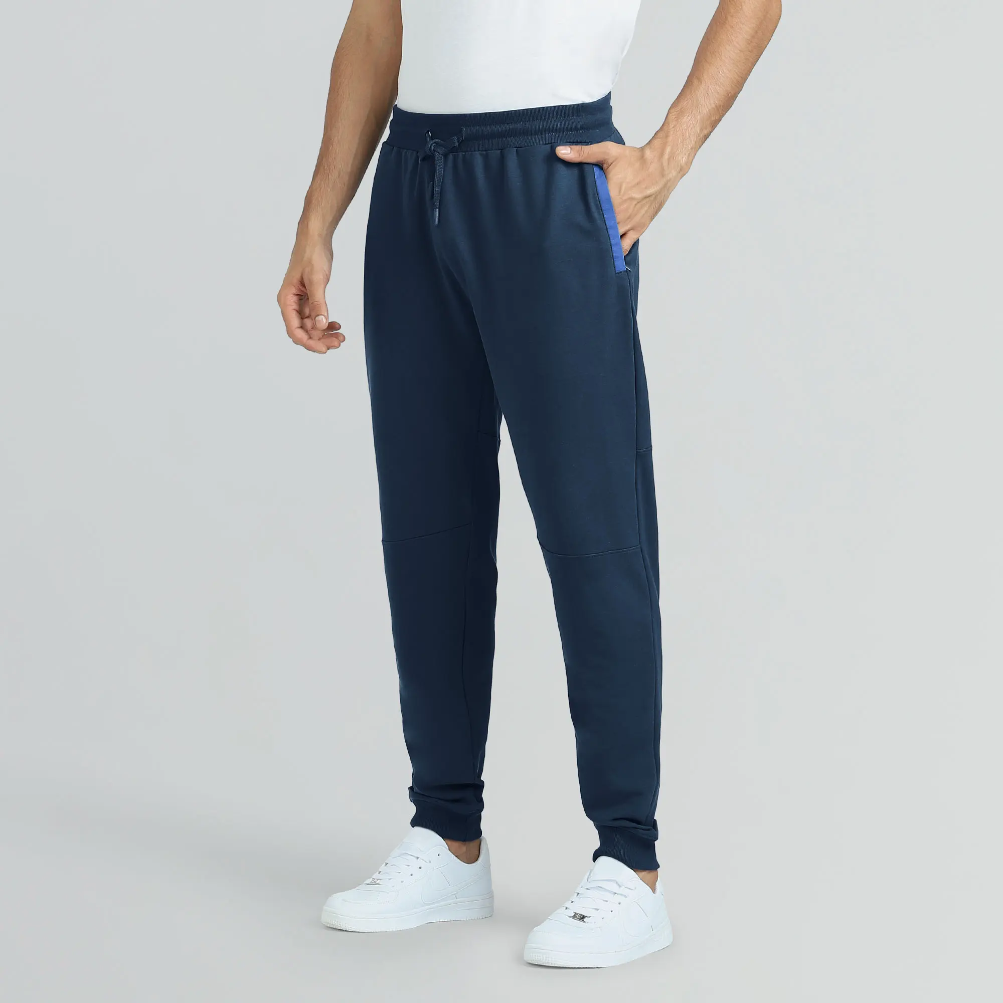 Quest French Terry Cotton-Blend Joggers Atlas Blue