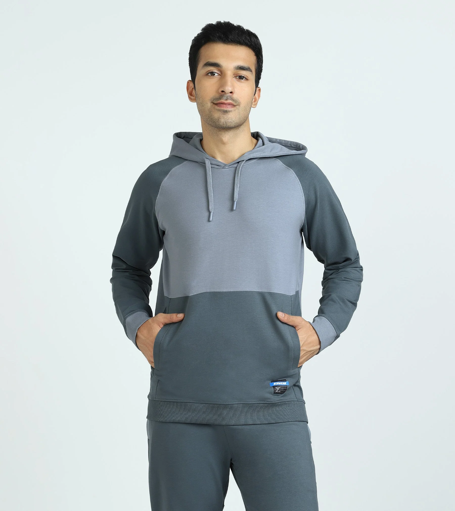 Quest French Terry Cotton Hoodie And Joggers Co-ord Set Slate Grey - Image 3