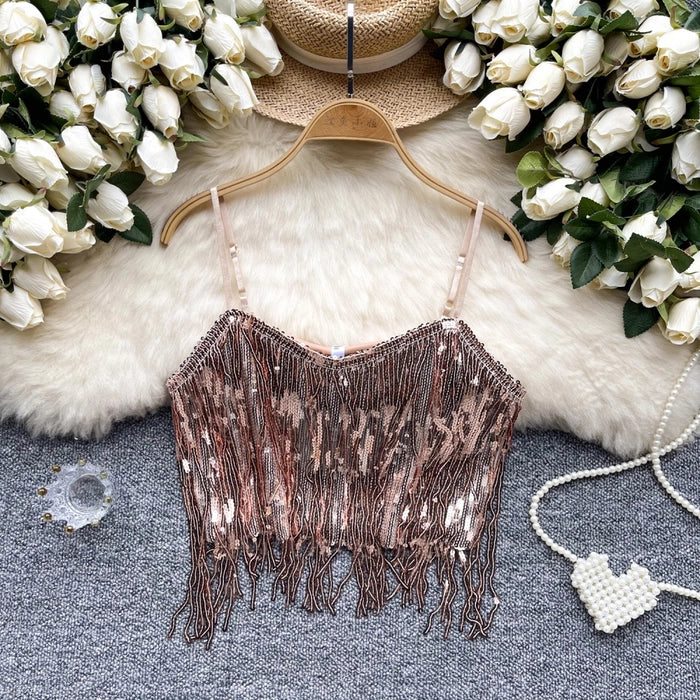 Quincy Sequin Spaghetti Top - Image 3