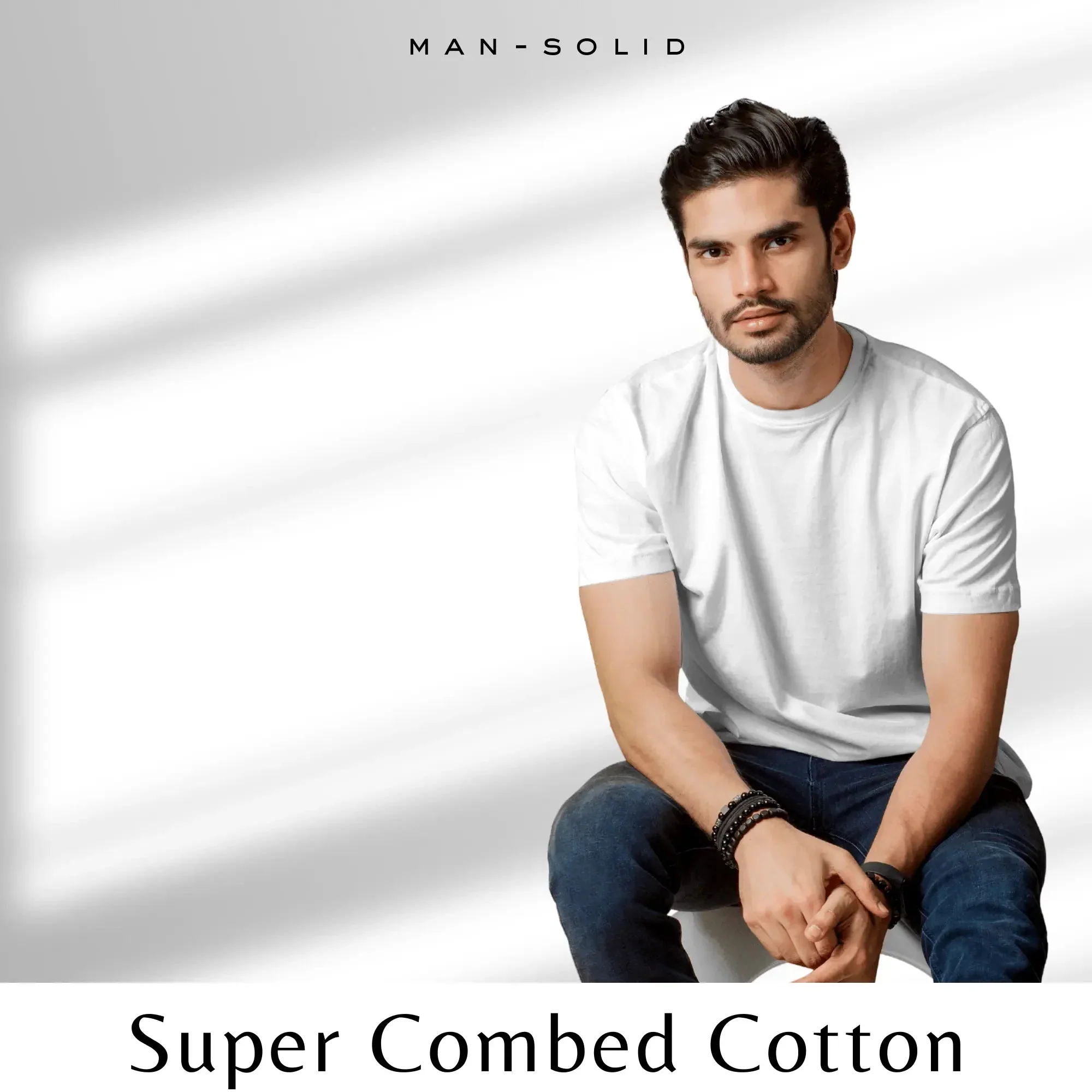 Quintessential White – Cotton Round Neck T-Shirt - Image 2