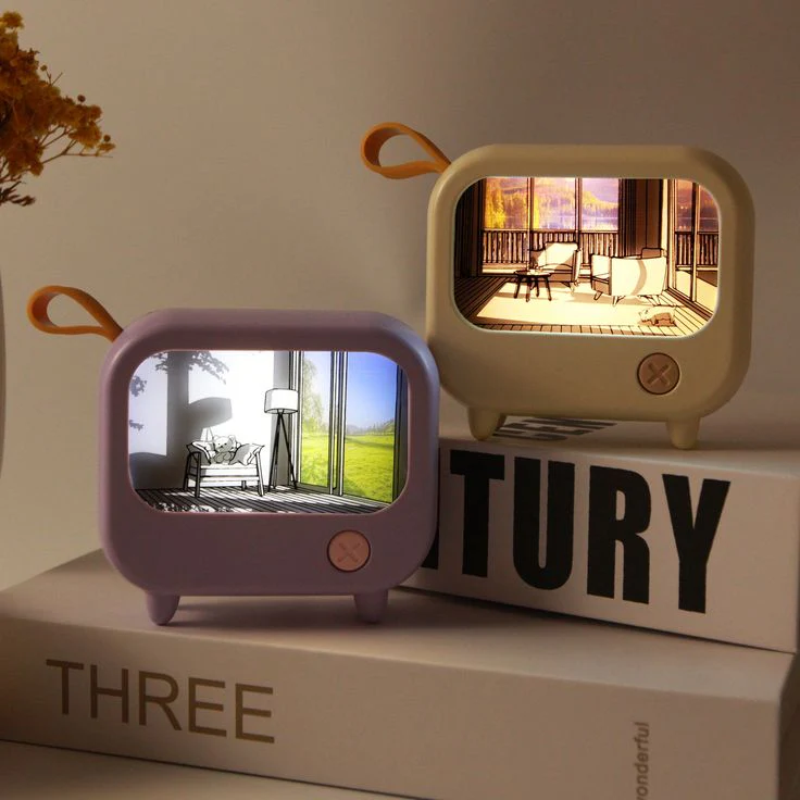 QuirkTV: Artistic Viral LED TV-Style Night Light with Dual Color Modes, Rechargeable Design & Retro Desk Décor Appeal - Image 3