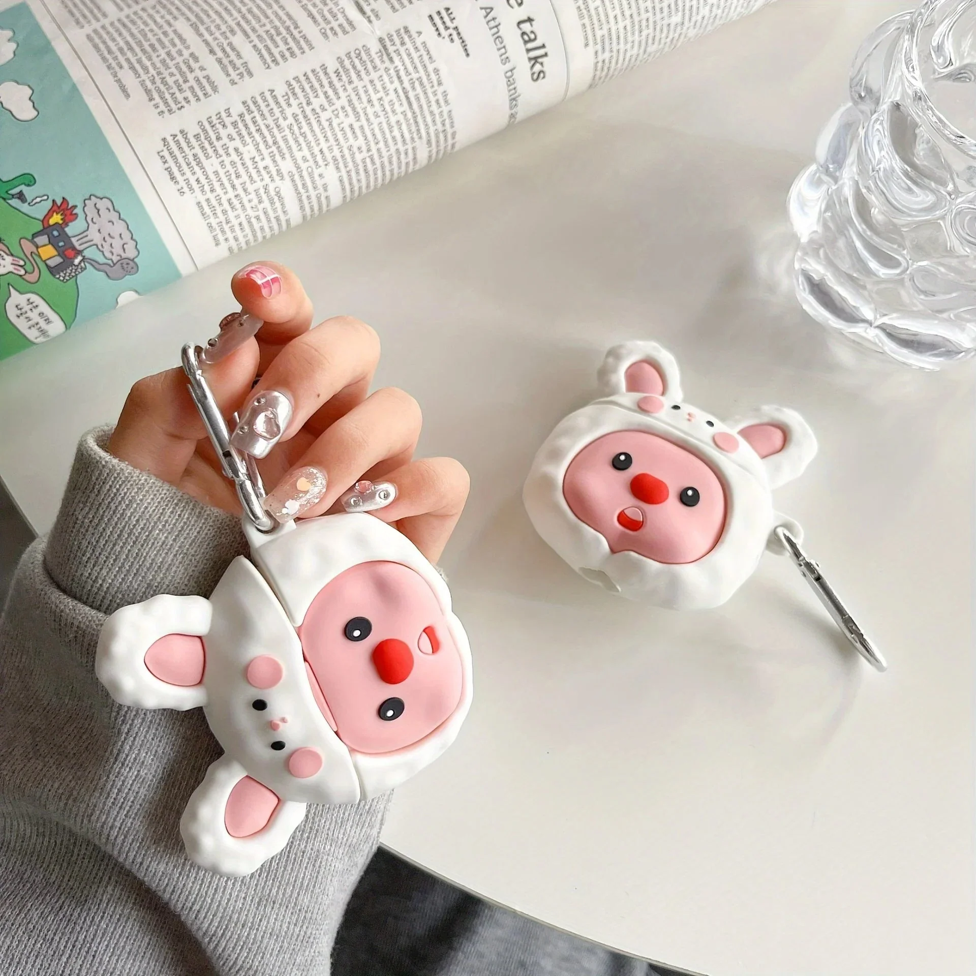 Rabbit Loopy -  Airpods Cover for Apple AirPods - Premium Silicone Case - Image 2