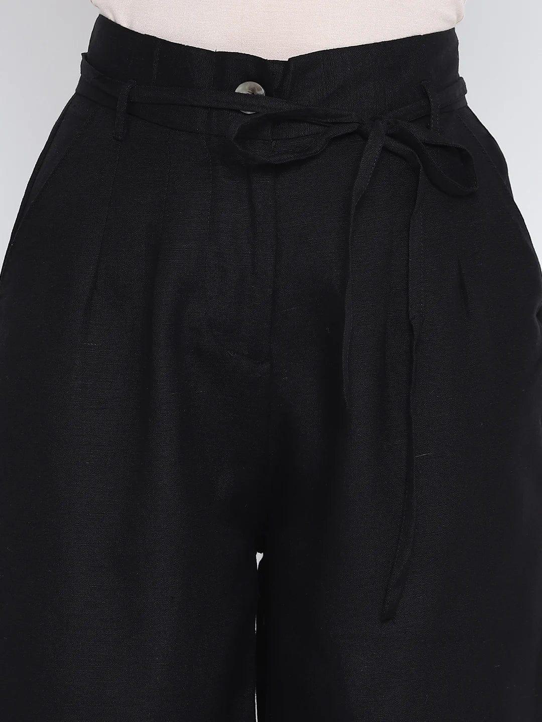 Radiant Black Casual Trousers Women Pant For Everyday Comfort - Image 3