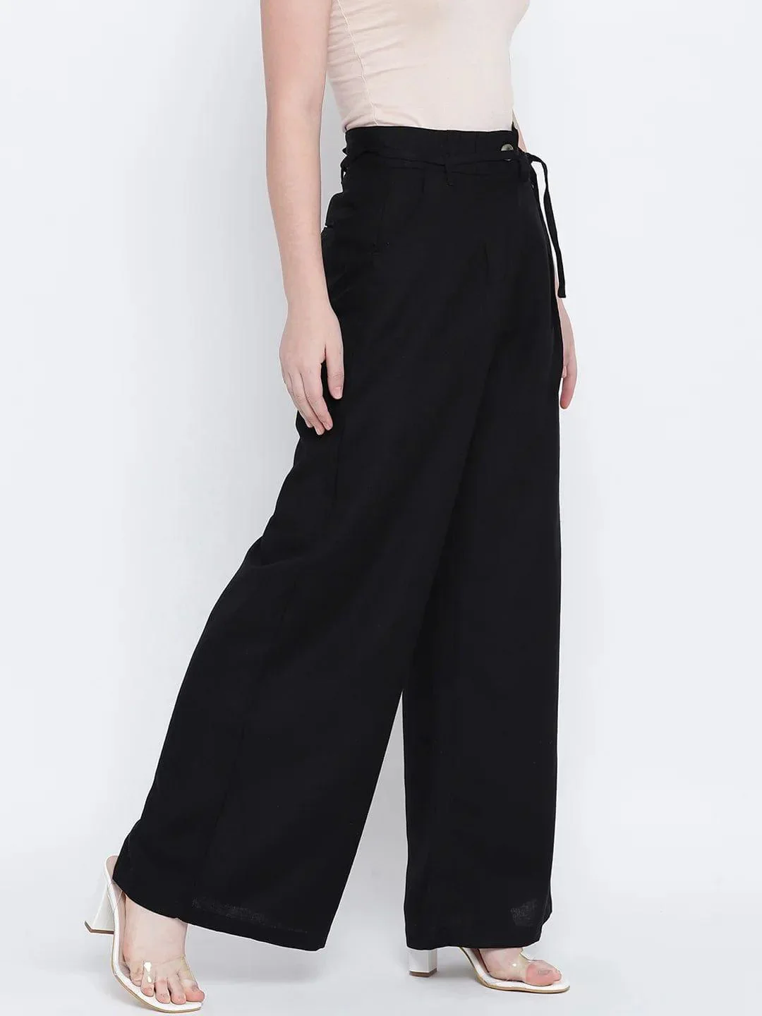 Radiant Black Casual Trousers Women Pant For Everyday Comfort - Image 7