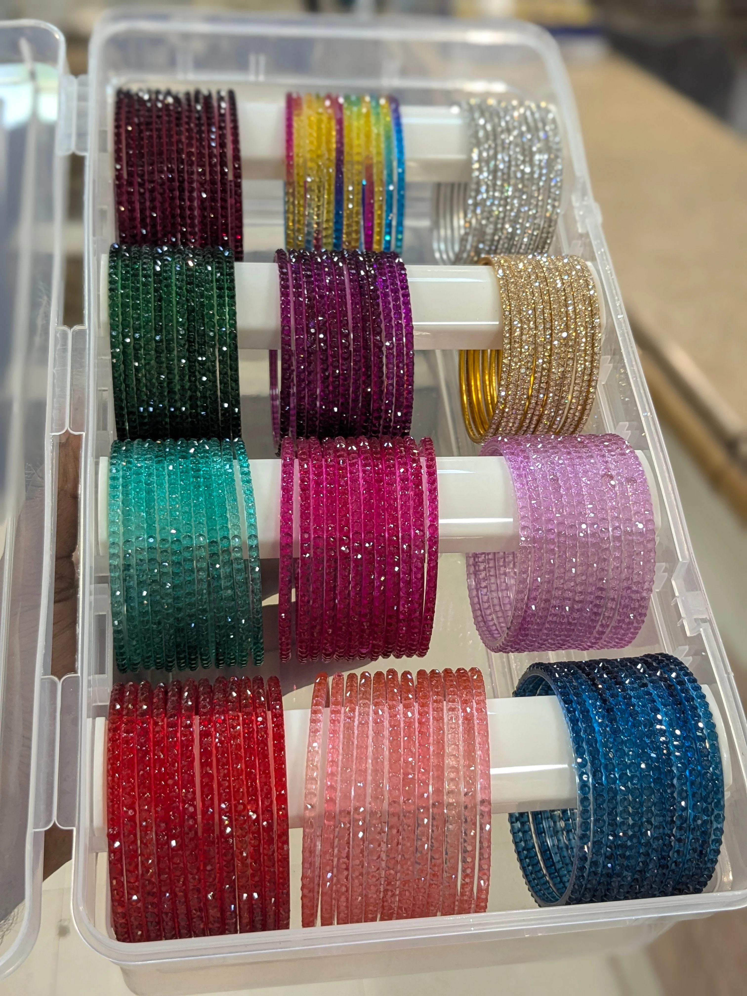 RAIN DROP BANGLES WITH ORGANIZER - Image 3