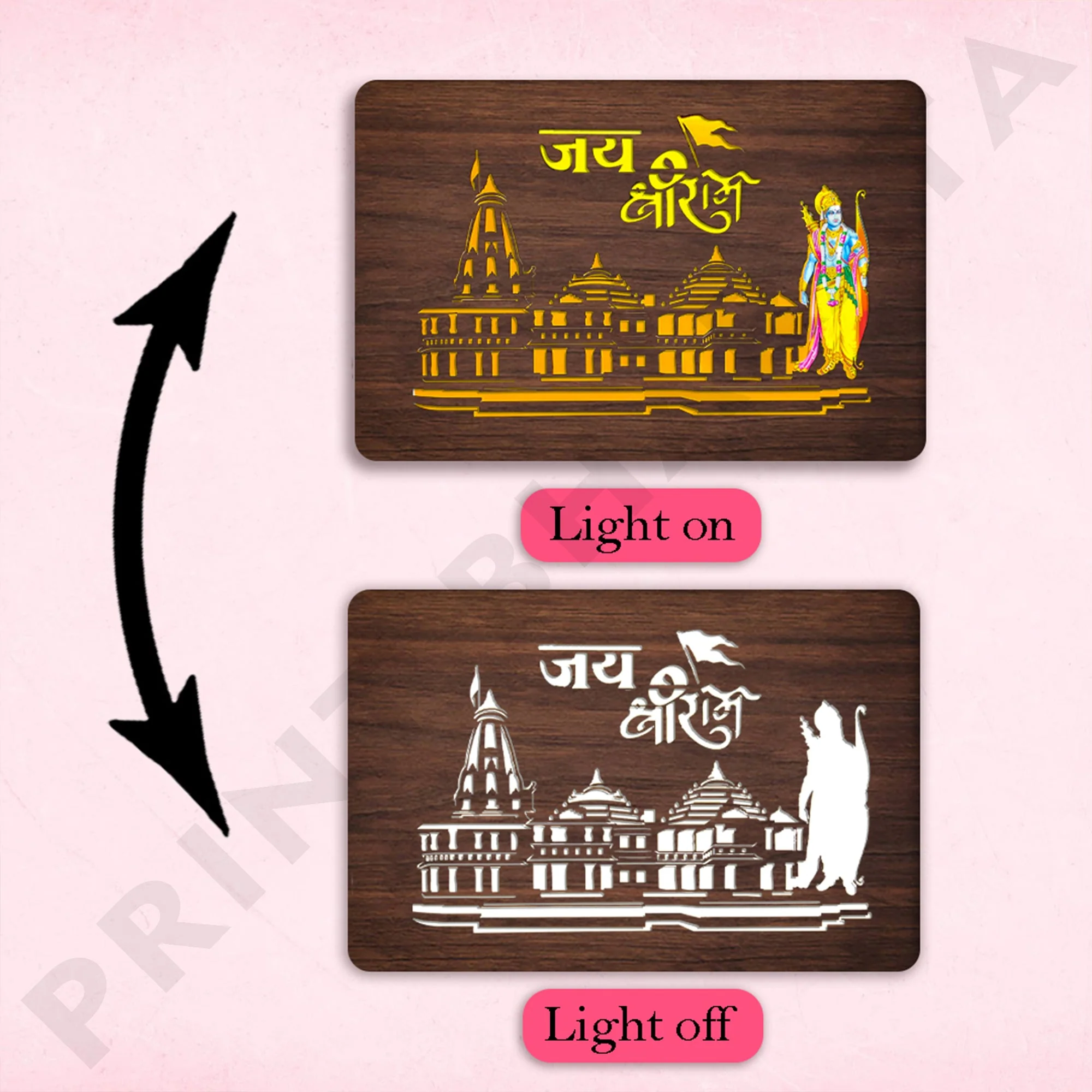 Ram Mandir MDf  Frame - Image 3