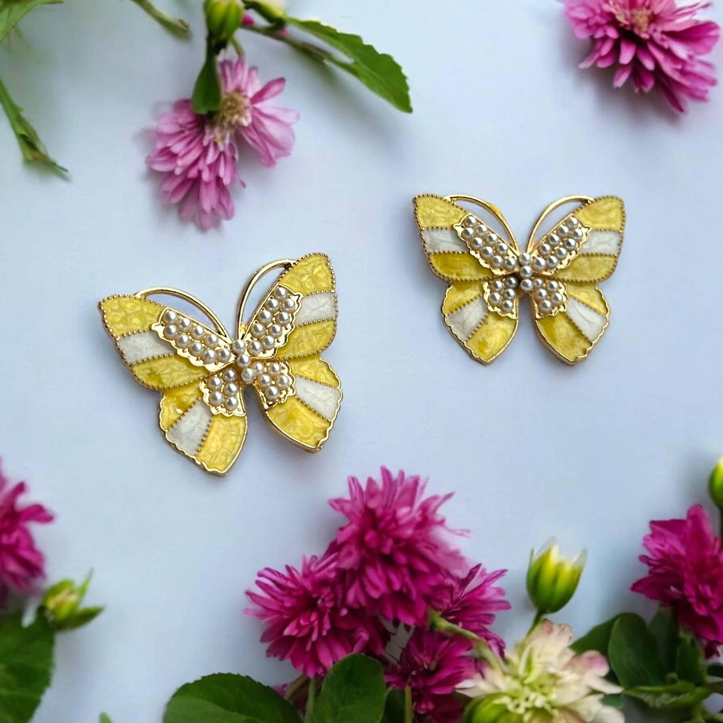 Random Colour Butterfly Stud Earring - Image 4