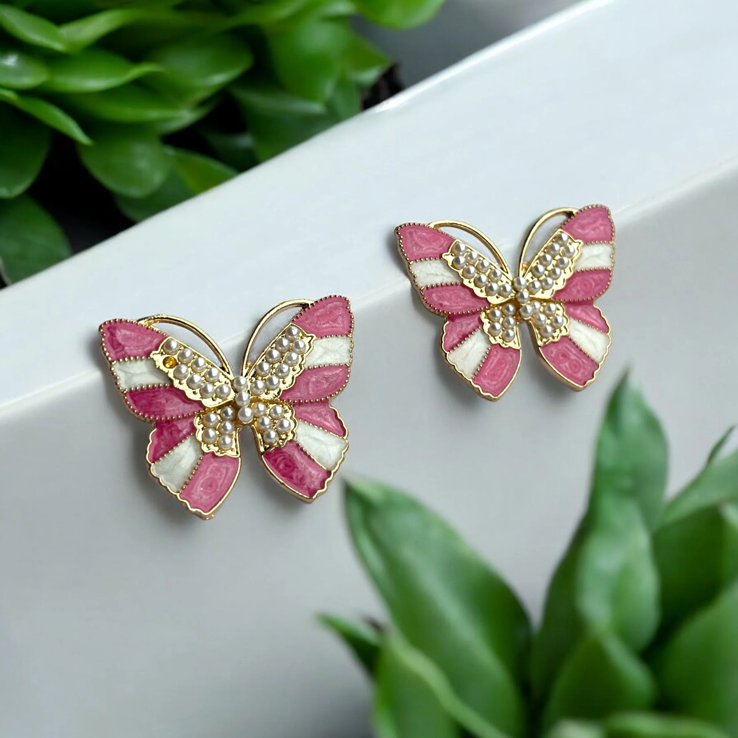 Random Colour Butterfly Stud Earring - Image 5